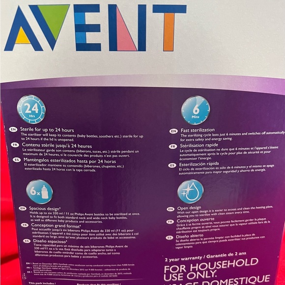 Philips Avent 3-in-1 electric steam sterilizer baby bottle sterilizer BPA free - Picture 5 of 5